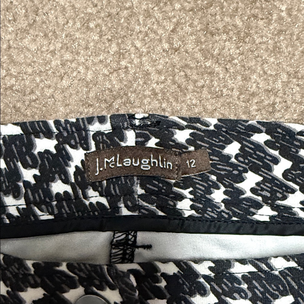 J. Mclaughlin Monochrome Patterned Pants - image 2